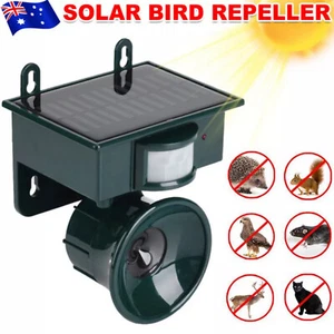 Solar Ultrasonic Bird Repeller Pest Control Scarer Deterrent PIR Motion Sensor~ - Picture 1 of 12
