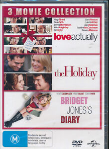 3 Movie set Bridget Jones's Diary The Holiday Love Actually DVD NEW Region 2 4