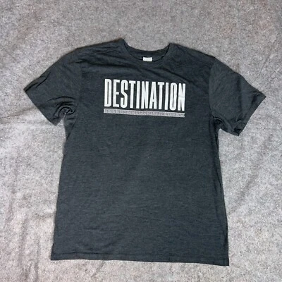 Camisa Augusta Para Hombres Extra Grande Gris Manga Corta Camiseta Vacaciones Destino Top Foto 1 de 4