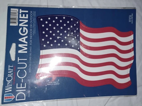 WinCraft US Flag Die Cut Magnet approx. 7" X 5' large USA waving Cover