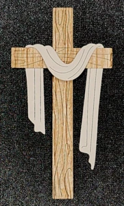 Easter Cross #2 Holy Cloth Lent Purple Shroud Jesus Christ Crucifixion Metal Die - Picture 1 of 2