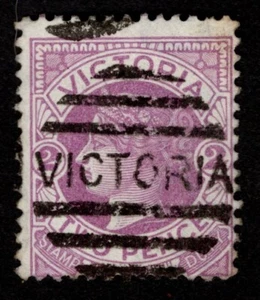 Victoria Australia QV 1885 SG298 (Sc #148) 2d lilac Used - Picture 1 of 2