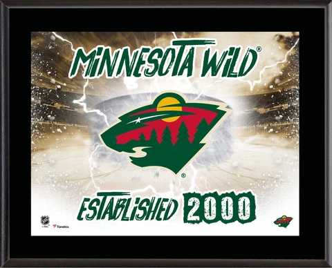Wild 10.5x13 Sublimated Horizontal Team Logo Plaque - Fanatics Cover