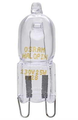 Osram Halopin G9 Energy Saving Halogen Capsule 25w Perfect for Ovens Warm White - Image 1 of 4