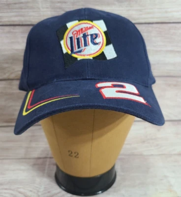 Gorra de béisbol Nascar Miller Light Rusty Wallace #2 sombrero azul marino para hombre OSFM conejo azul Foto 1 de 4