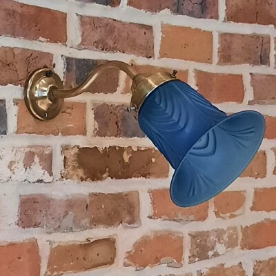 APPLIQUE MURALE EN LAITON COL DE CYGNE ART-DECO - Photo 1/4