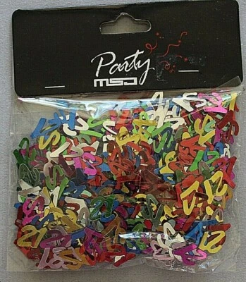 1 paquete de confeti de fiesta de cumpleaños dispersos de mesa de aluminio 21  Foto 1 de 3