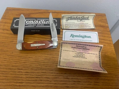 1997 Remington Lumber Jack Bullet Knife MADEIRA Muskrat Moose R4468 Orig. Caixa/papel - Imagem 1 de 4