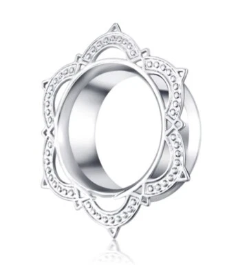 Tappi Per Orecchie Dangle Tunnel In Flesh Argento Gioielli Moda Regalo - Immagine 1 di 2