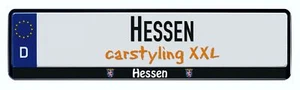 Design Kennzeichenrahmen Bundesland Hessen 1 Stück  Auto Nummernschild Halter - Bild 1 von 1
