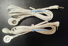 +BONUS Electrode Lead Wires/Cable Connectors for 2 Snap-tip Pads~3.5mm Plug~TENS