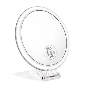 Magnifying Handheld Mirror Double Sided, 1X 20X Magnification Hand Mirror, Tr... - Picture 1 of 7