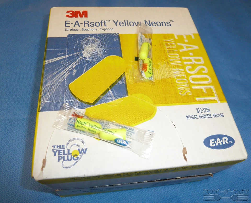 Tapones para los oídos 3M E-A-Rsoft reducción de ruido 33 dB amarillo espuma de neón 197 piezas Foto 1 de 1