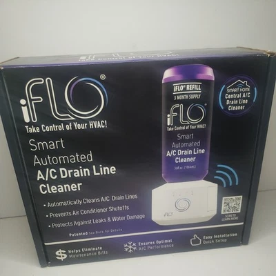 iFLO IFLOKIT01 Smart Automated A/C Drain Line Cleaning System 36 fl oz 3-Month