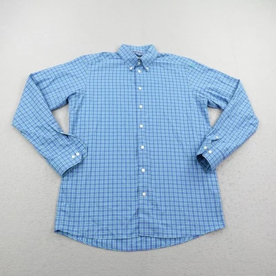 Camisa Eton Para Hombre Talla Grande 16.5 42 Azul A Cuadros Contemporánea Abotonada Manga Larga Foto 1 de 4