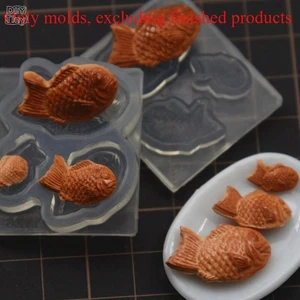 1/12 Casa de Muñecas Miniaturas Accesorios de Cocina Peces Gruesos Molde de Silicona Retro - Imagen 1 de 12