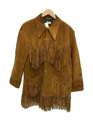 70S/Fringe/Leather Jacket Blouson/46/Suede/Brw 2811 - Image 1 of 4