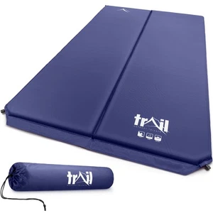 Double Camping Mat Self Inflating Inflatable Camp Roll Mattress With Bag Trail - Picture 1 of 28