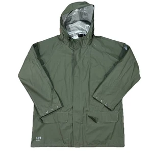Helly Hansen Workwear Jacke Herren Gr. XL grün PVC Regenmantel Kapuze Outdoor - Bild 1 von 7