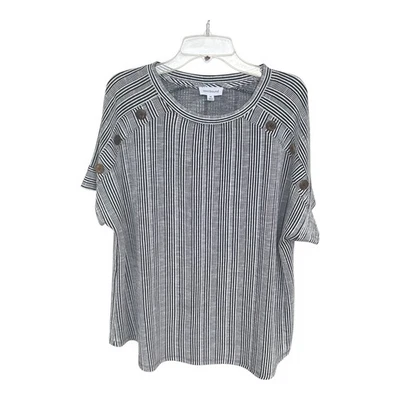 Westbound  Black Striped Top-Size M - Image 1 of 4