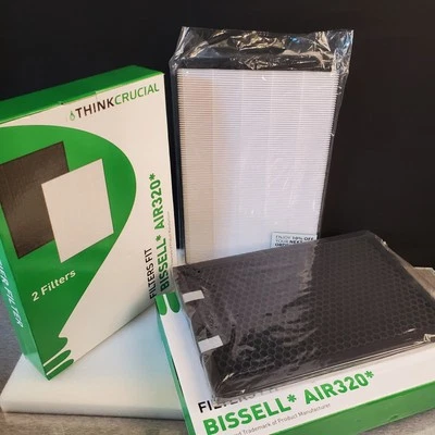 (CANTIDAD 2) Think Crucial HEPA y filtro de carbono paquete de 2 AIR320/2768A PARTE # 2804 y 2677 Foto 1 de 4