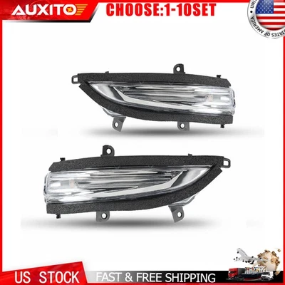 Espejo retrovisor lateral 2-20X luz de señal de giro transparente ámbar 2 Fit Lexus LX570 GX460 10-23 Foto 1 de 4