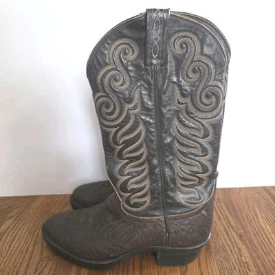 Ковбойские сапоги Tony Lama стиль 8266 мужские 9 D экзотические коричневые подошвы Western Vibram США - Изображение 1 из 4