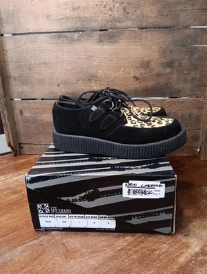 Zapatos con cordones TUK de gamuza negra leopardo enredadera para hombre talla 7 para mujer 9 Foto 1 de 4