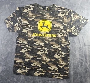 Camisa camuflada John Deere para hombre grande verde años 2000 Y2K camiones agrícolas logotipo vintage - Imagen 1 de 11