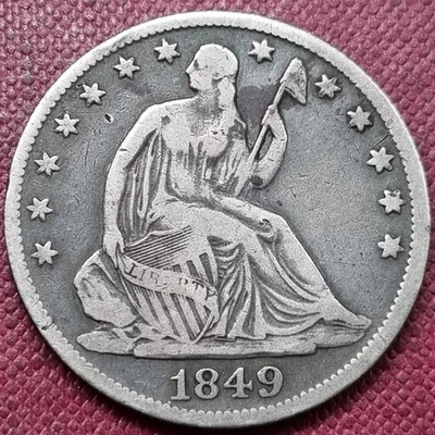 1849 O Seated Liberty Half Dollar 50c Better Grade VF #96142 - Image 1 of 2