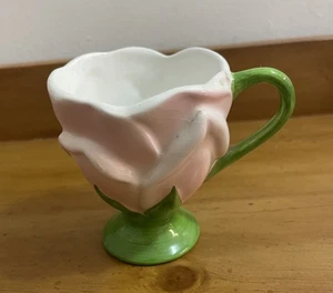 Telaflora Pink Rose Pedestal Teacup. EUC. A-10 - Picture 1 of 9