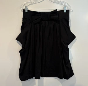 NUEVO CON ETIQUETAS French Connection Falda Pull On Negra Lazo Acento Cintura Mujer Talla 8 (857) - Imagen 1 de 5
