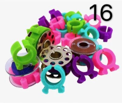 PeavyTailor 16Pcs (#12) Bobbin Holders Thread Clips Spool Huggers for Embroidery - Image 1 of 4
