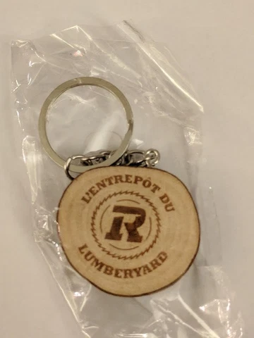 Ottawa Redblacks Keychain Lumberyard Real Wood Key Chain Logo CFL Football Cover
