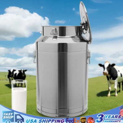 Jarra de leche 76L/20 gal lata de leche cubo sellado de acero inoxidable 40*64 cm/15,75*25,20 pulgadas Foto 1 de 4