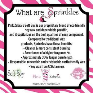Pink Zebra Wax Sprinkles - Full 3.75 oz. size - Over 240 Scents to pick from !