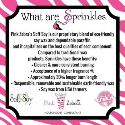 Pink Zebra Wax Sprinkles - Full 3.90 oz. size -250 different Scents available ! - Image 1 of 3