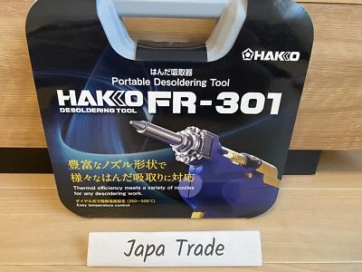 HAKKO FR301-82 DESOLDERING TOOL 2-pole Grounding Plug AC 100V Blue w/ Case F/J - Изображение 1 из 4