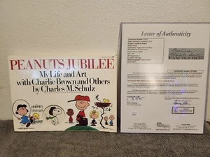 Signed Charles Schulz Peanuts Jubilee Book 1975 With JSA letter of Authenticity - Picture 1 of 18