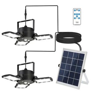 128 LED Solarleuchte mit Bewegungsmelder Außen Fluter Gartenstrahler Solar Lampe - Bild 1 von 13
