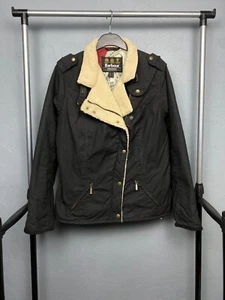 Barbour Matlock Vintage Womens WAX Biker Jacket Size UK 18 - Picture 1 of 9