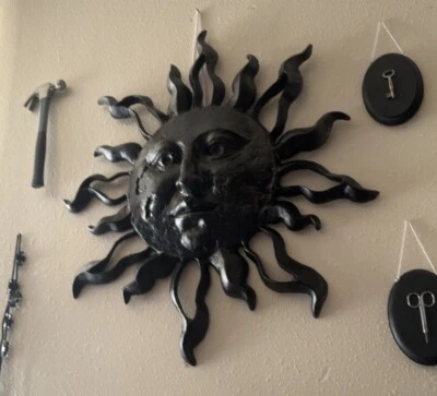 Escultura de parede grande Sunburst, jardim ou pátio elemento arquitetônico - Imagem 1 de 2