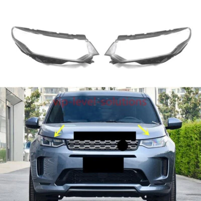 For Land Rover Discovery Sport 2020-2022 A Pair Headlight Lens Clear Cover+Glue - Image 1 of 4