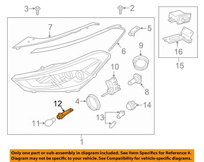 HYUNDAI OEM 17-18 Santa Fe-Faro Faro Enchufe 92162D3000 Foto 1 de 2