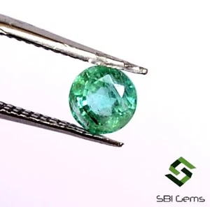 4.50 mm Natural Emerald Round Cut 0.47 CTS Untreated Loose Certified Gemstone - Picture 1 of 6