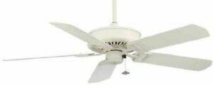 Fanimation The Edgewood Wet Location 50 in. Ceiling Fan Antique White TF900