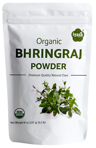 Organic Bhringraj Powder for Hair Growth, Eclipta alba Herbal Hair Care 8, 16 oz