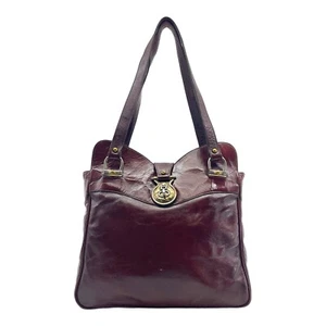 Vintage 70s ETIENNE AIGNER Handmade Leather Shoulder Bag Handbag OXBLOOD RARE - Picture 1 of 14
