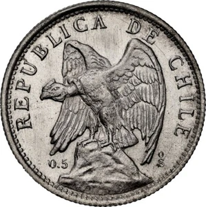 CHILE Santiago Silver 1 Peso 1927 Thin 1 NGC MS 67 Finest Known in NGC Census - Picture 1 of 5