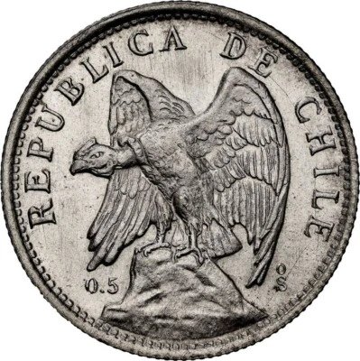 CHILE Santiago Silver 1 Peso 1927 Thin 1 NGC MS 67 Finest Known in NGC Census - Image 1 of 4